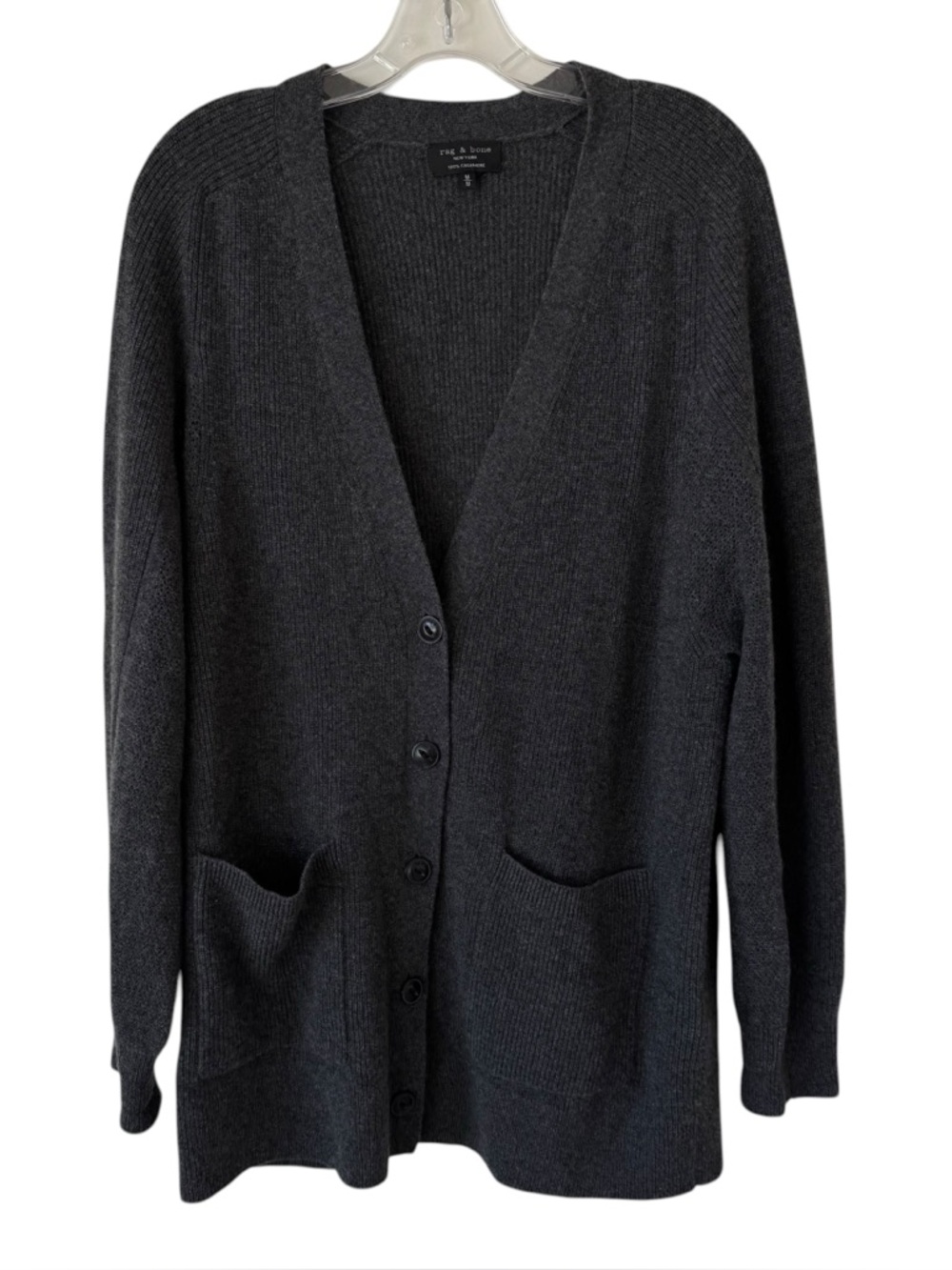 Rag and Bone Gray V Neck Cashmere Cardigan